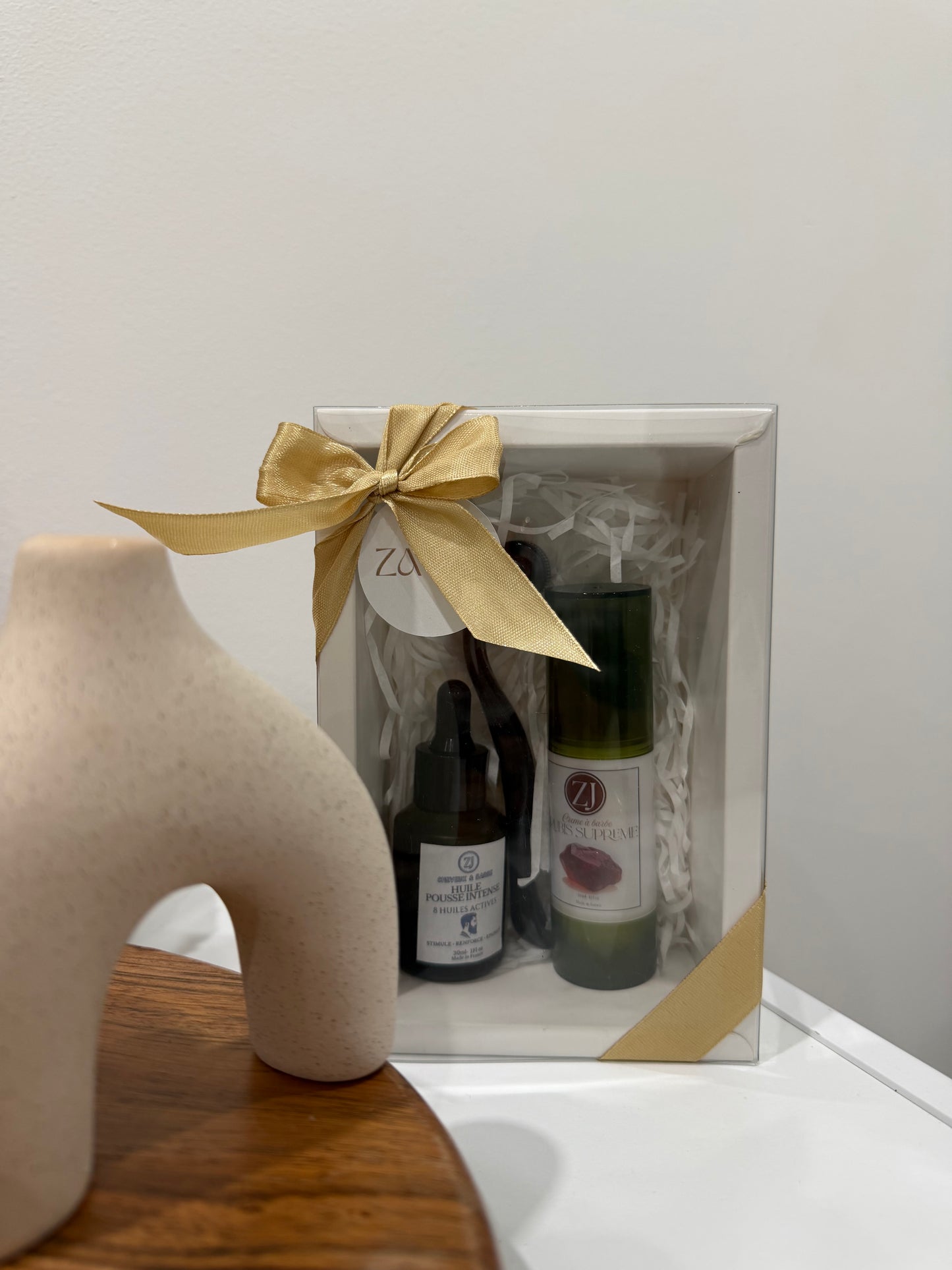 COFFRET BARBE HUILE POUSSE/CREME RUBIS SUPREME/ROLLER