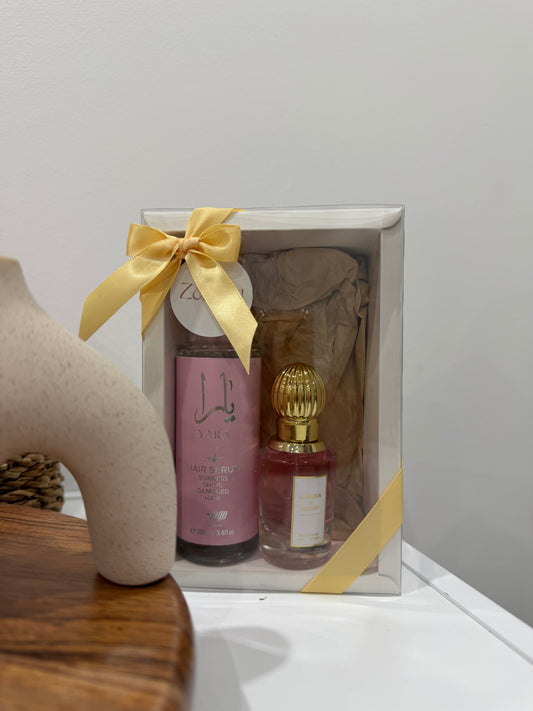 COFFRET ROSE SÉRUM CHEVEUX/MINI PARFUM